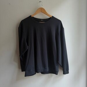 Sene Air Crewneck Sweatshirt Peruvian Pima Cotton Black Excellent